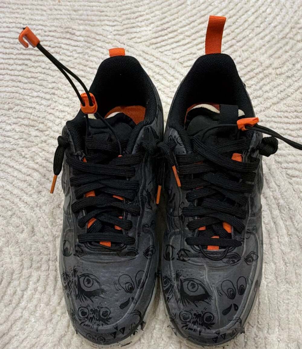 Nike Air Force 1 Experimental Halloween Size 8.5 Black Starfish